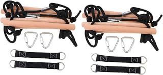 2pcs Outdoor Climbing Wooden Ladder Climbing Toys Outside Toys Suit Childrens Rope Ladder Rope Ladder Swing Climbing Rope Swing Wood Black Recreation Supplies Beech