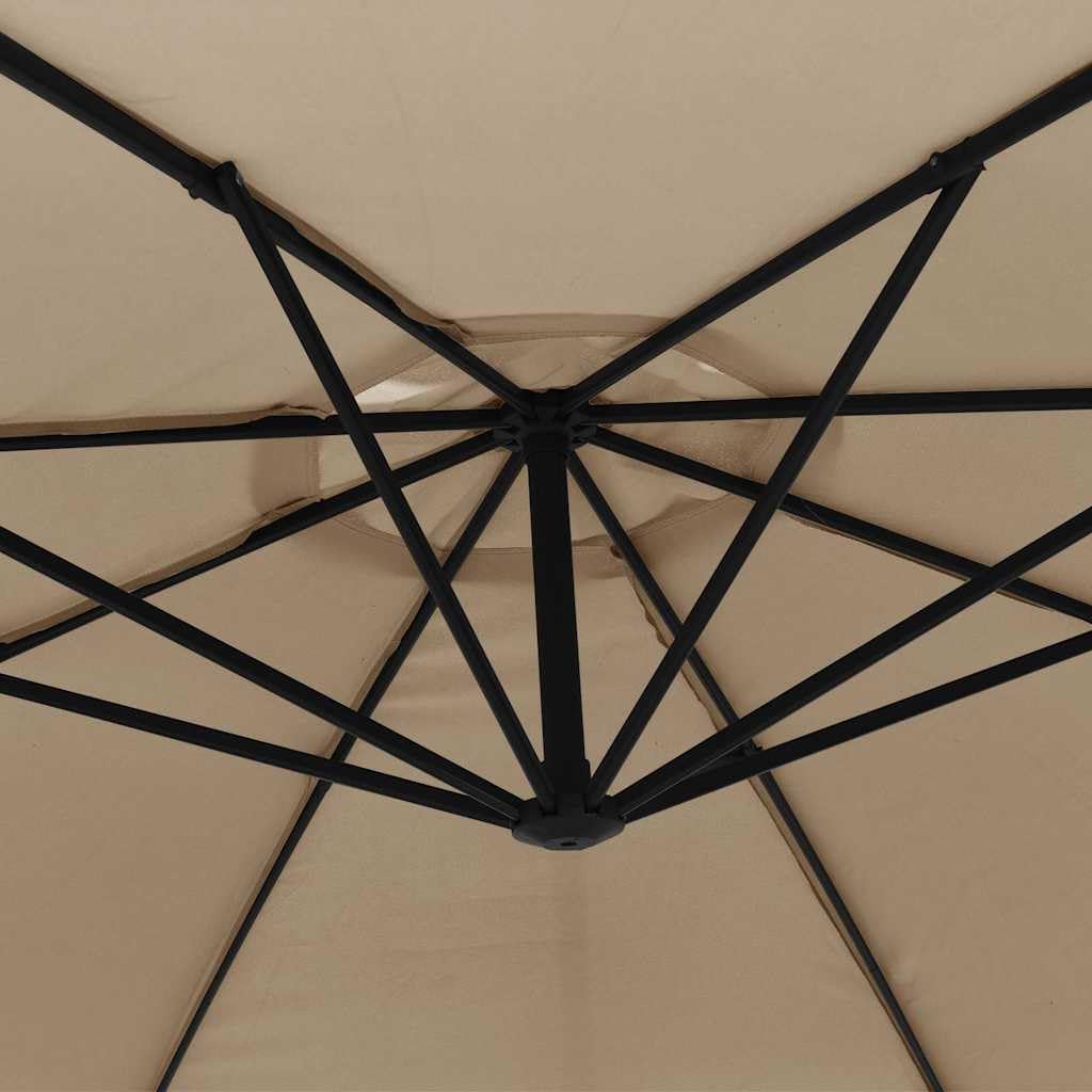 Parasol przeciwsłoneczny w kolorze zielonym, odporny na działanie promieni UV, z aluminiową ramą, żeberkami wspornikowymi, ochrona przed wiatrem i wentylacją, na taras, do ogrodu, na balkon