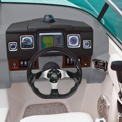 RASTP Boat Steering Wheel with 3/4“ Axle Marine Steering Wheel Adapter for Most Marine boats,Vessels,Yachts,Pontoons Boat (Style A- Black) by RASTP - Image 7