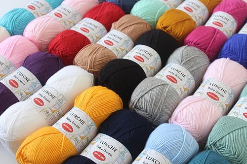 Image of Baby Dream Soft Yarn - 100% Acrylic, Premium Anti-Pilling, 3.5 oz (100g), 273 yds - Soft Yarn for Crochet and Knitting Projects (Almond, 1 Skein)