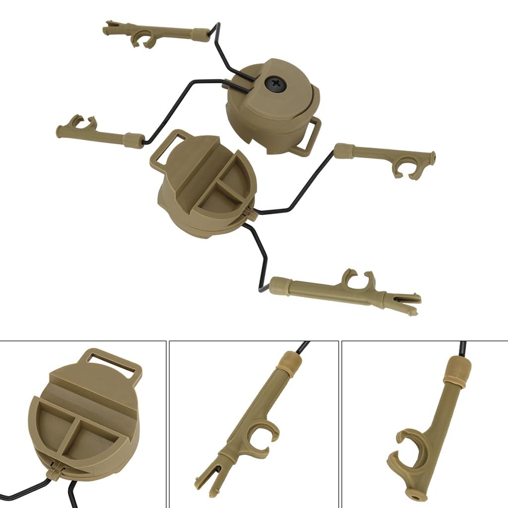 TS TAC-SKY Military Tactical Headset Brackets Mounted Rapid Action Helmet ARC Rail Adapter Kit/Military Tactical Accessories (Color : BK4)