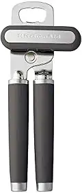 Abridor de latas multifuncional KitchenAid Classic, 21 cm, cinza