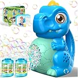 Dinosaur Bubble Machine Toys for Toddlers: Battery-Operated Bubble Maker with Bubble Solution for Kids - Perfect for Outdoor Parties, Yard Fun - Idea Kids Gift for Easter Christmas Birthday