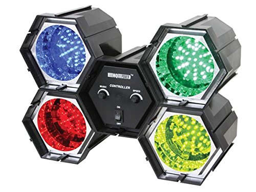 HQ Power vdll4rl Black – Stroboscopes & Disco Lights (Black, 144 Lamp (s), 1.2 kg, 350 x 240 x 125 mm)
