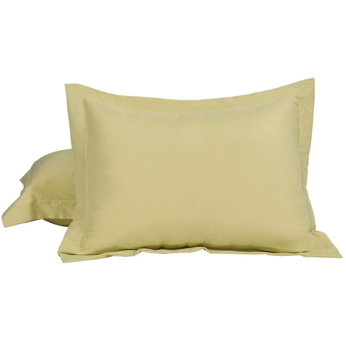 sourcing map Pillow Shams 2 Pack Soft Brushed Microfiber Envelope Closure Pillowcases Gold 50 x 90cm