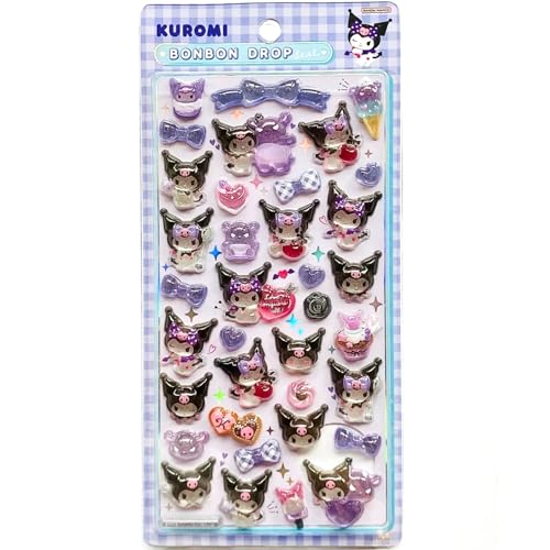 Winnges 可愛い シール立体 ボンボンドロップシール クロミ 3D 立体 ごほうび 3D 子供DIY用 日記帳用 貼り付け可能 手芸用品大容量 スマホケース 手帳 diy可愛いです (z)のサムネイル