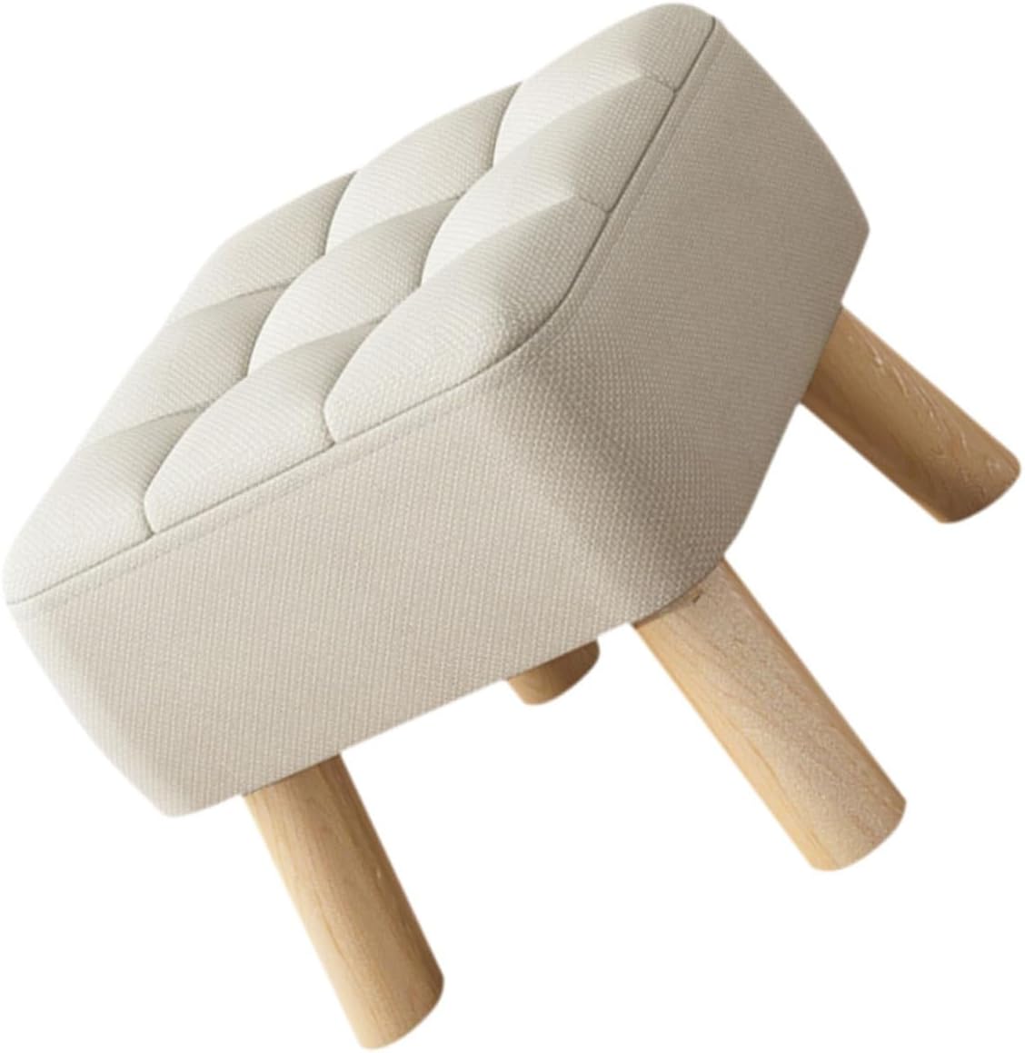 OUNONA Cloth Foot Stool for Boys and Girls Non-Slip Low Stool Soft Padding for Bathroom and Living Room for Toddlers and Children