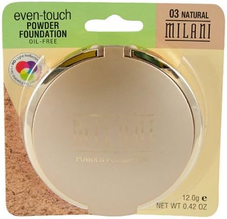 Milan Milani Even Tone Powder Foundation Oil Free 03 Natural .42 oz
