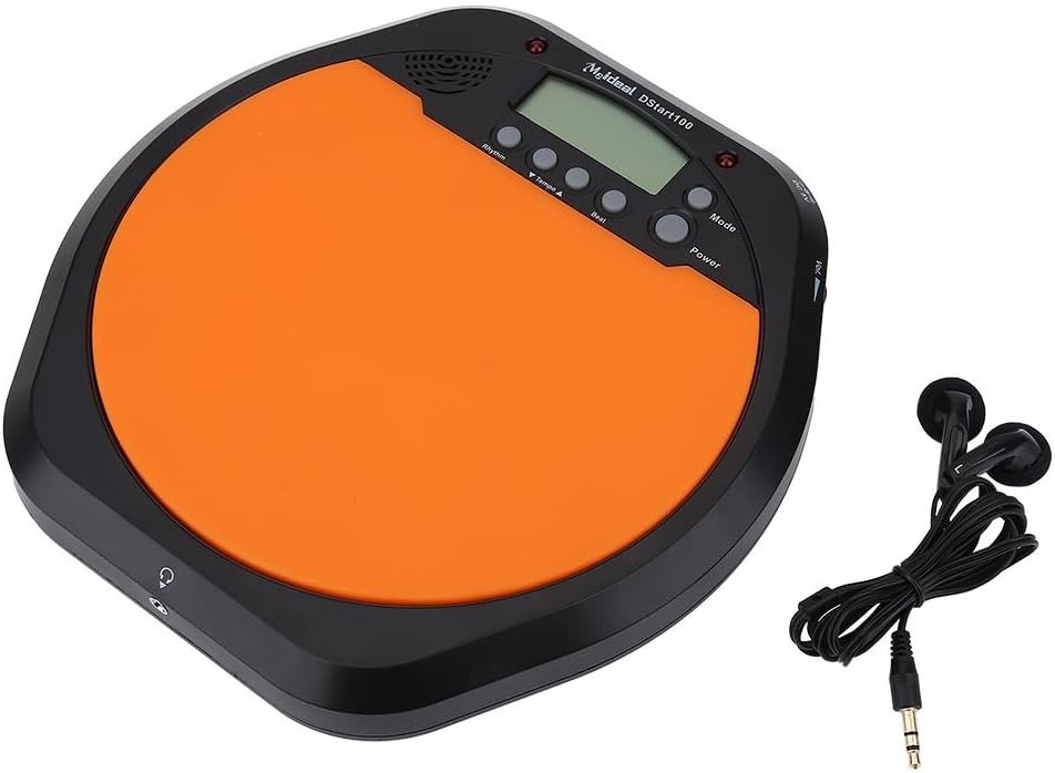 Digital Practice Drum Exercise Batterist Training Pad Electronic Metronome with Earphone