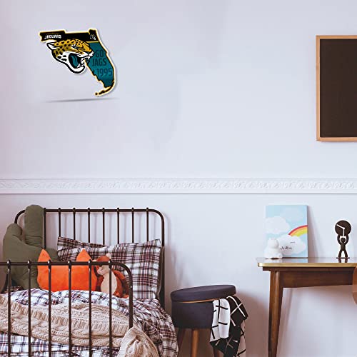 Image of Rico Industries NFL Football State Shape Shape Cut Pennant - Home and Living Room Decor - Soft Felt EZ to Hang