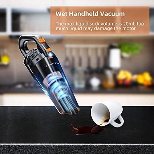 HONITURE H203 Handheld Vacuum cleaning a small liquid spill