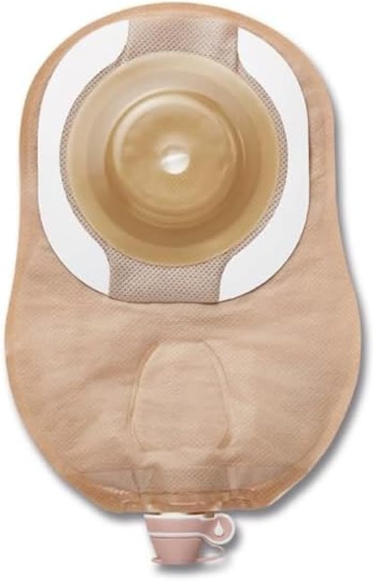 Hollister 84138 CeraPlus Soft Convex 1-Piece 9” Urostomy Pouching System, Cut-to-Fit 1-1/2”, Ultra-Clear, 5 Pack, Multiple Built-in Chambers