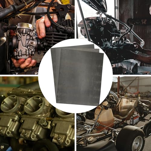 Image of Gasket Making Material Paper Sheet High Temp Pressure Chemical Grade for Gasoline Diesel Oil Air Compressor DIY Rebuild Sealing (3 Pcs,Black, Cork Rubber)