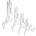 HESTYA Plastic Easels Plate Stands Holders Picture Easel Plastic Easel to Display Pictures or Other Items (5/ 6/ 7/ 8 Inches, Clear)