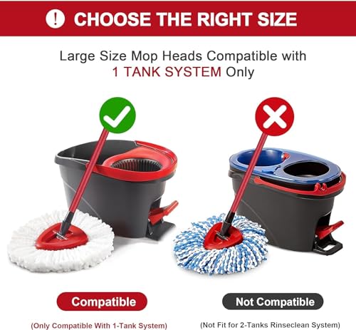 Image of EXVITO 360Spin Mop with Bucket | Dual Drive Floor Cleaning System with Stainless Steel Wringer | Super Absorbent Microfiber Heads 2 Refills Easy Self-Wringing MopSet for Home &Office - (RED Black)