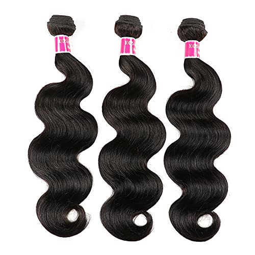 Extensions cheveux humains péruviens ondulés vierges de qualité premium 50-61cm