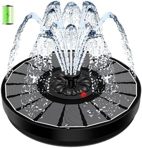bird bath with built in solar light - Which One Will Transform Your Garden? 5 SZMP Solar Fountain Work On Cloudy Day,Solar Water Bird Bath Fountain with Faster Conversion Glass Solar Panel and Power Indicator Light,Built-in 2000mAh Battery