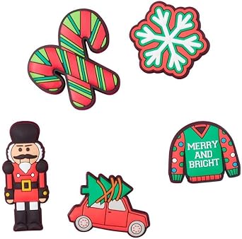 cs Jibbitz Ornament Pack Shoe Charms | Jibbitz for Crocs, Red and Green, Small