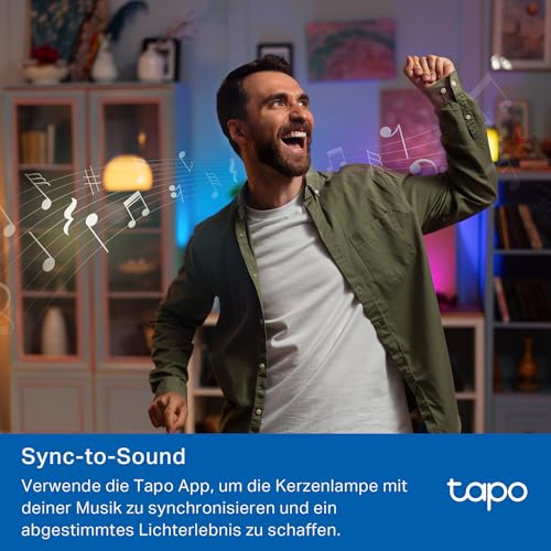 Tapo L430C Smarte WLAN Glühbirne E14, 470 Lumen, 16 Mio. Farben, dimmbar, Zeitplan & Timer, Energieüberwachung, Kompatibel mit Alexa… – Ansicht 5