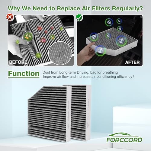 Image of 2-Pack Cabin Air Filters for Mercedes-Benz C300, C400, E300, E400, E450 | GLC300, GLC350e, C43 AMG, C63 AMG, G550, CLS450, E63 AMG, G63 AMG Replace#2058350147 Cabin Filter Replacement Car Accessories