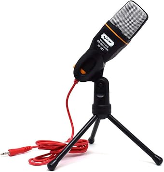Microfone Condensador Knup KP-917 com Tripé e Cabo P2