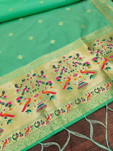 Image of DEVANGI Women's Banarasi Silk Unstitched Salwar Suit Dress Material With Dupatta