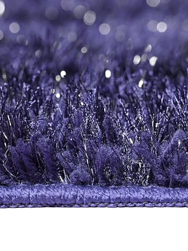 Image of Saral Home Shaggy Modern Carpet (Blue, 45X120 cm)