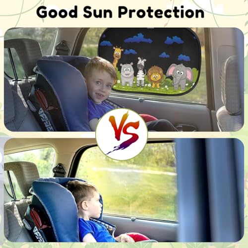Image of STHIRA 2 Pcs Car Window Sun Shade Protector UV 51x31cm Universal Fit