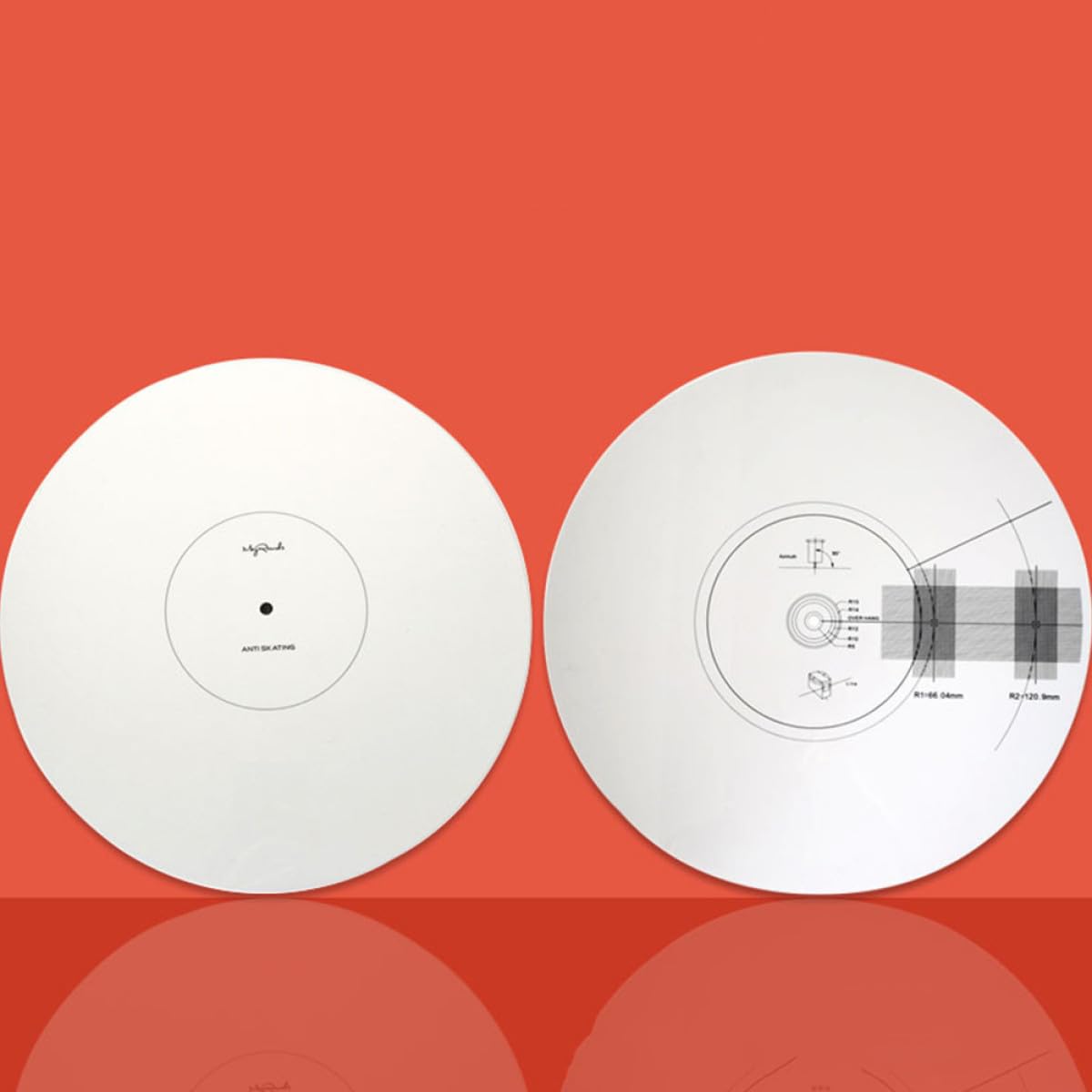 Tofficu Piastra di Calibrazione del Disco in Vinile Accessorio per Giradischi Strumento di Regolazione del Pickup Misuratore della Distanza Tappetino Goniometro per Allineamento Adatto