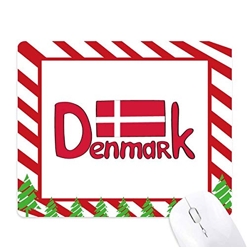Tapis de souris Danemark rouge idée cadeau Noël motif canne traditionnelle