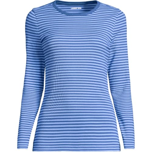 Image of Lands' End Women's Cotton Rib Knit T-Shirt