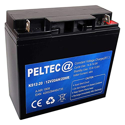 Premium Blei AGM VLRA Akku Batterie 12V 20Ah 20HR, ersetzt auch 17Ah 18Ah 22Ah (zyklenfest + wartungsfrei)