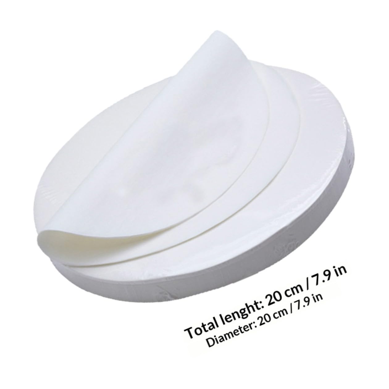 Feuilles Papier Sulfurisé Rondes 20 CM 500 Disques Résistants à Haute Température, Antiadhésifs Nettoyage pour Cuisson Barbecue et Four Domestique