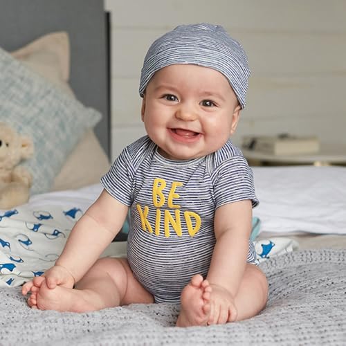 Image of Gerber Unisex Baby 5-Pack Short Sleeve Variety Onesies Bodysuits