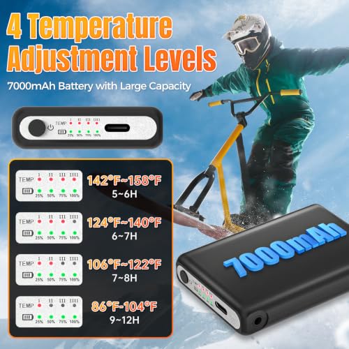 Starines Heated Socks for Men Women with 2*7000mAh APP Control Rechargeable Battery Electric Sock Up to 12H, Heating Warm Thermal Winter Foot Warmer Sock for Hunting Skiing Hiking Camping Outdoor Work - image 4