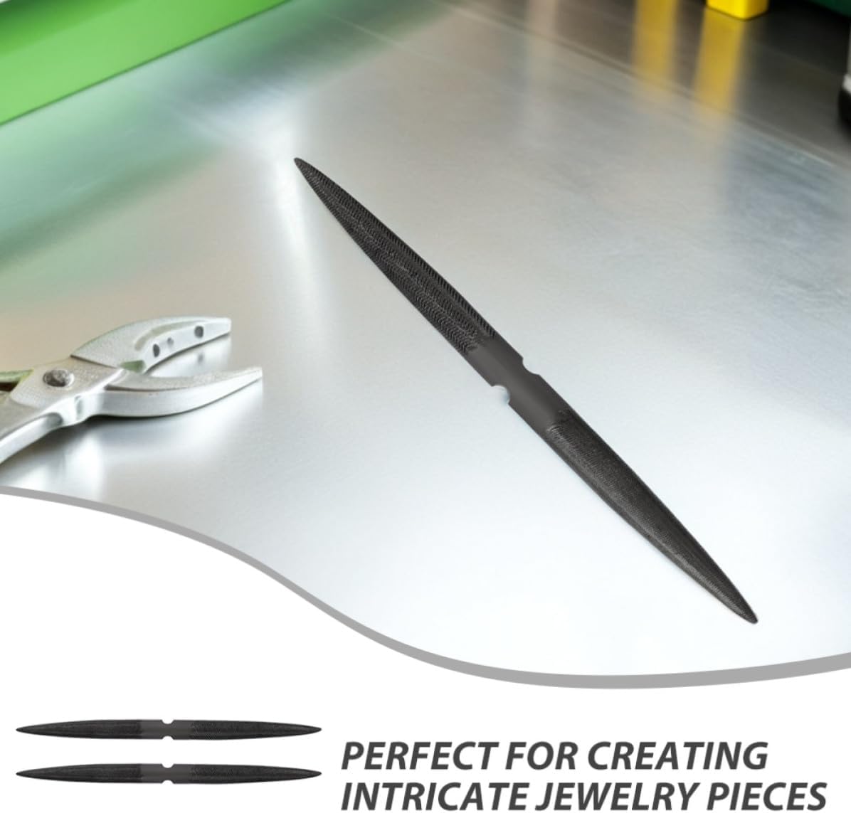 Wax Carving File Half round 2pcs Double Ended Steel for Jewelry