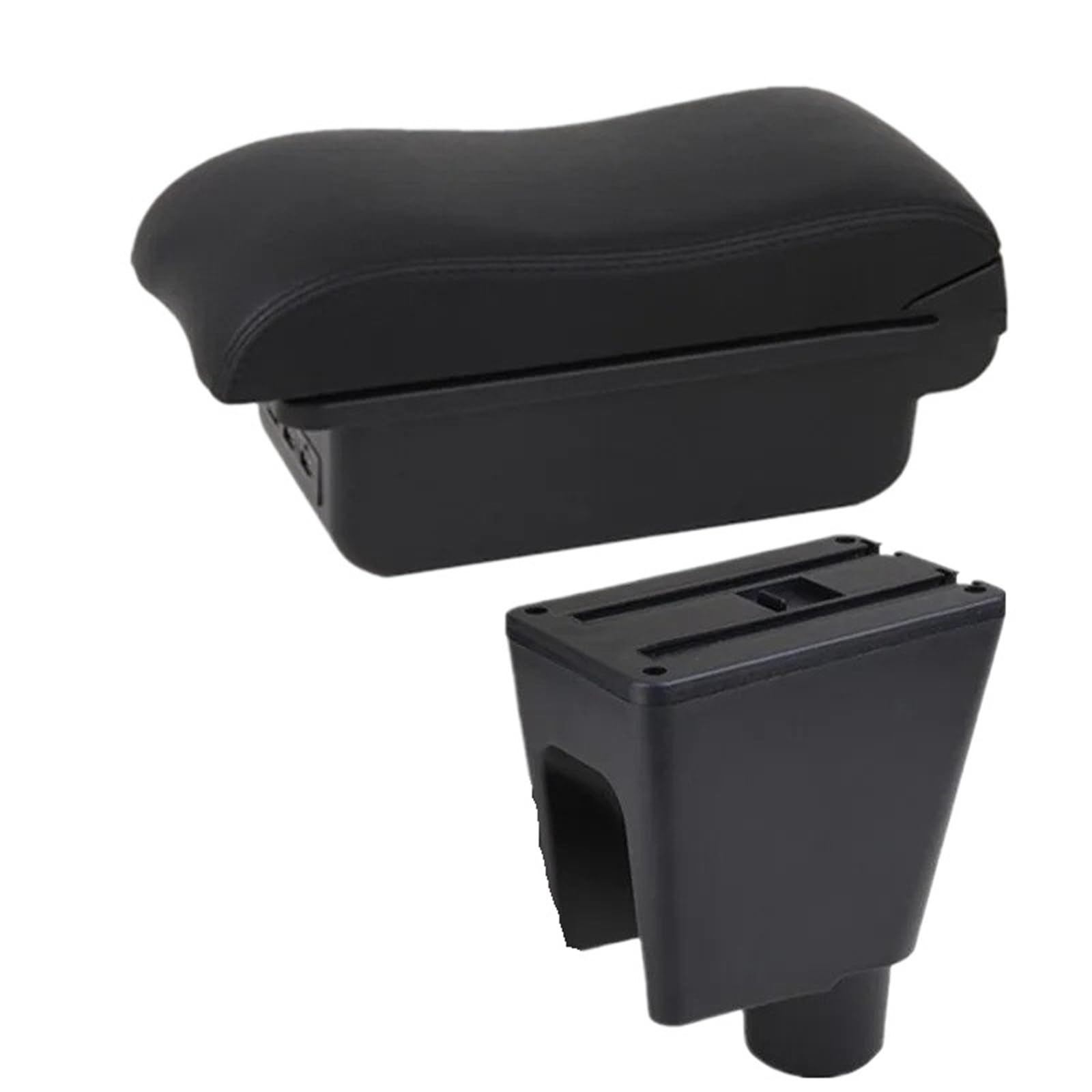 AWGNTQQ Car Armrests For Chevrolet For Spark 3 III Aveo Car Armrest Interior Parts Center Storage Box With USB(B Black line 3USB)