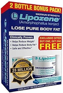 Lipozene - Weight Management Supplement - Appetite Suppressant – Two Bottles 60 Capsules