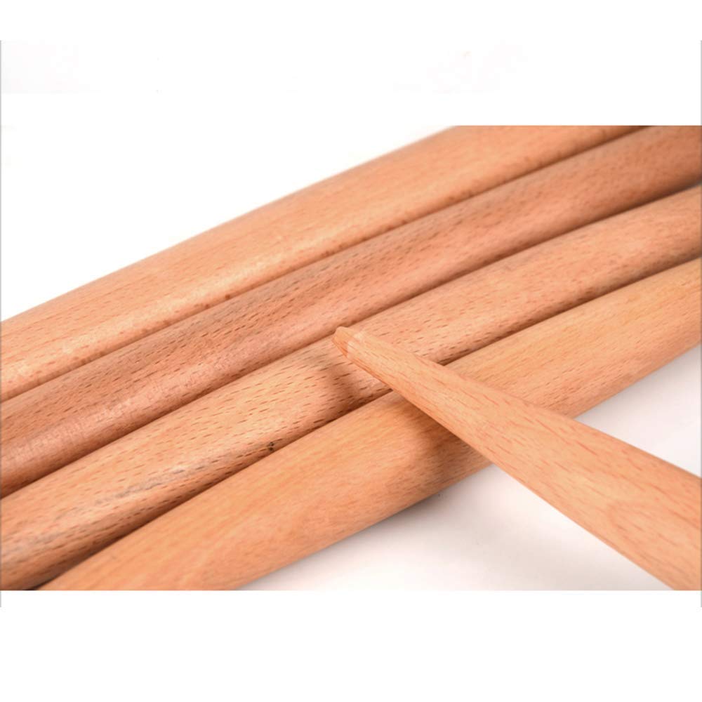 Rodillo de pastelería, rodillo de madera, Rodillo de amasar de madera de haya for hornear, 58 cm de largo, ideal for fondant, galletas, fideos y masa de pizza