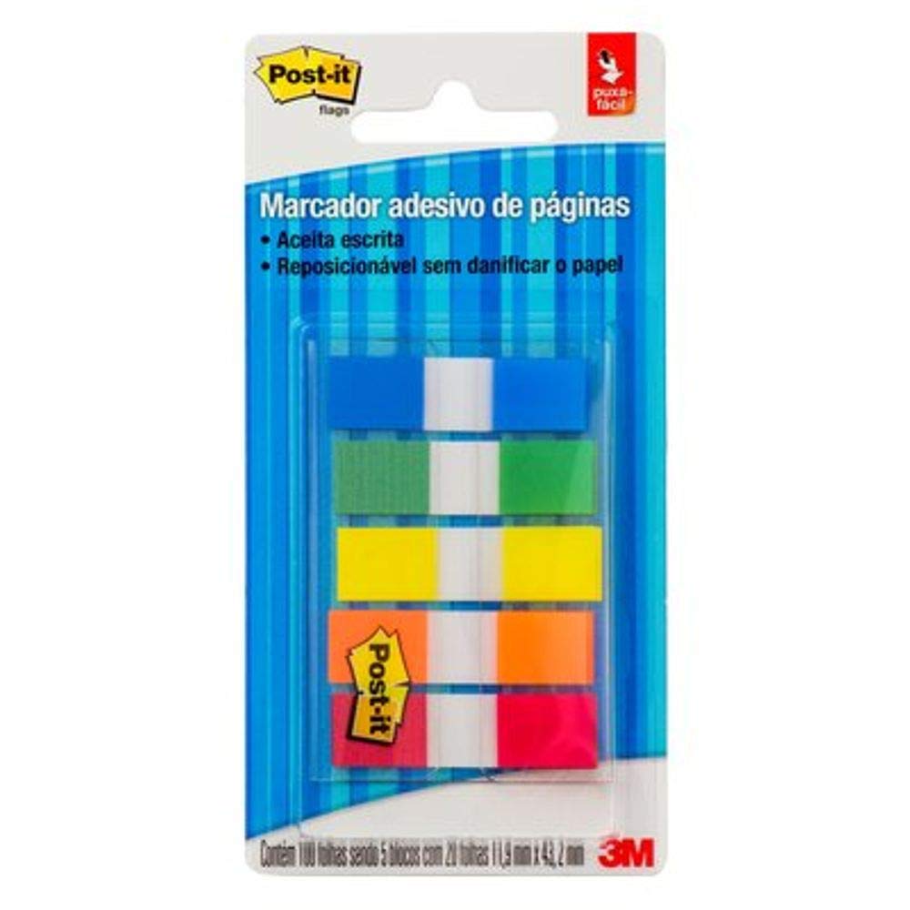 markunnページ Post-it, 3M, Marcador de Página Adesivo, Cores Sortidas, 12mm x