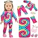 Ecore Fun Girl Doll 18 inch Doll Accessories Doll Sleeping Bag Set-Matching Eye Masks & Pillow ect -Doll Accessories for Kids for Children