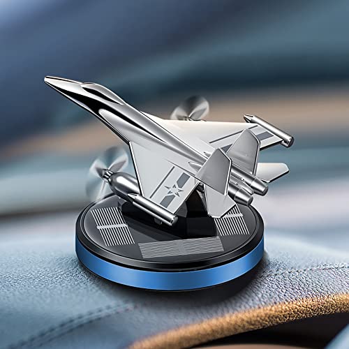 Image of Warplane Car Air Freshener | Rotating Solar Car Freshener, Airplane Car Perfume, Propeller Design, Long-Lasting Fragrance