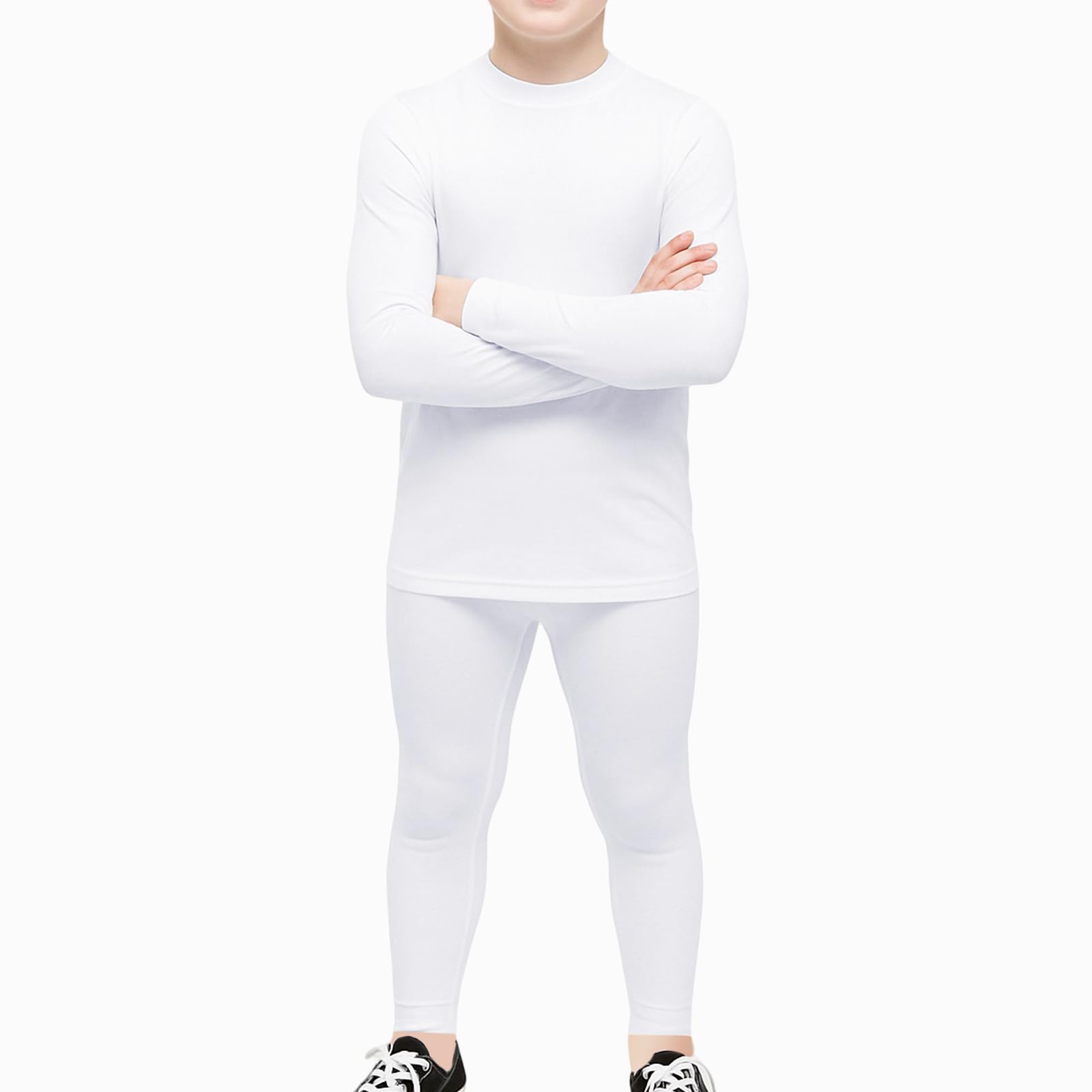 HYCOPROT Ropa Interior Térmica para Niños Conjunto Deportivo Camiseta de Compresión Esquí Invierno Cálida