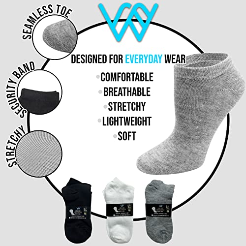 96 Pairs Bulk Ankle Socks for Men & Women, Thin Low-Cut Comfortable Lightweight Polyester Wholesale Pack2