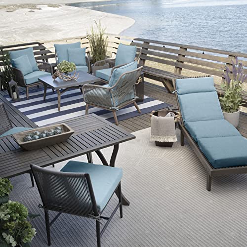Arden Selections Oceantex Outdoor Deep Seating Cushion Set 24 X 24, Sky Blue #TOP6
