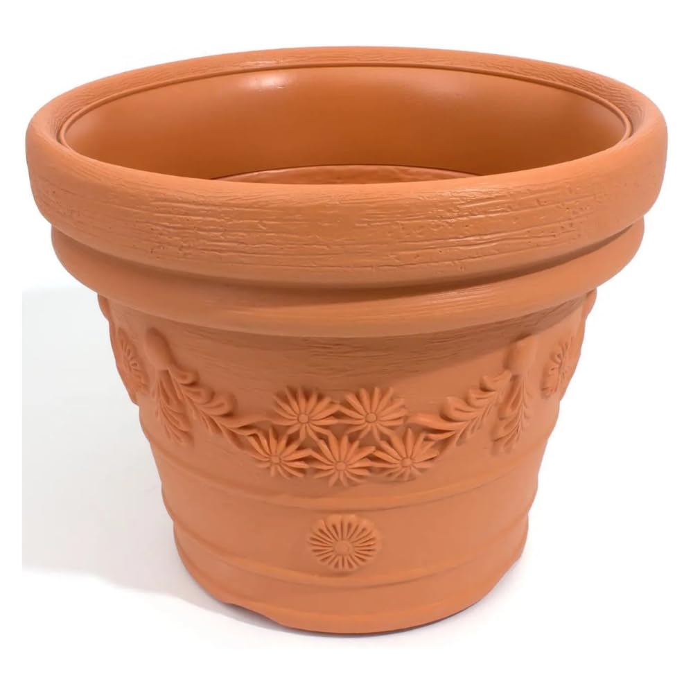 Stolmet Decora Planter - Terracotta, Ø300mm (11.81 Inch) x H235mm (9.25 Inch)- Durable Indoor & Outdoor Garden Flower Pot, Available in Sets of 1, 2, 5, or 10 (1)