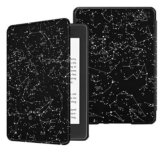 Image of MOCA Case for Kindle Paperwhite 12th Gen 7 inch (2024) & Kindle Colorsoft 7 inch (2025), Slim PU Leather Cover with Auto Wake /Sleep, Magnetic Closure, Lightweight (Black Constalltion)