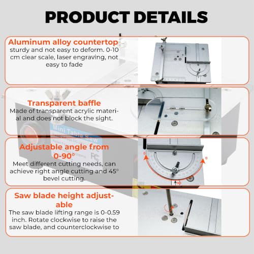 IGNIMAX Mini Craft Table Saw
