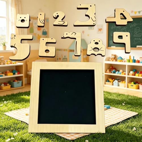 Puzzles infantiles de madera con animales para desarrollar la lógica 7