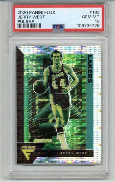 2020 Panini Flux Pulsar #193 Jerry West Card Lakers Psa 10 Low Pop Very Rare - Unsigned Basketball Cards